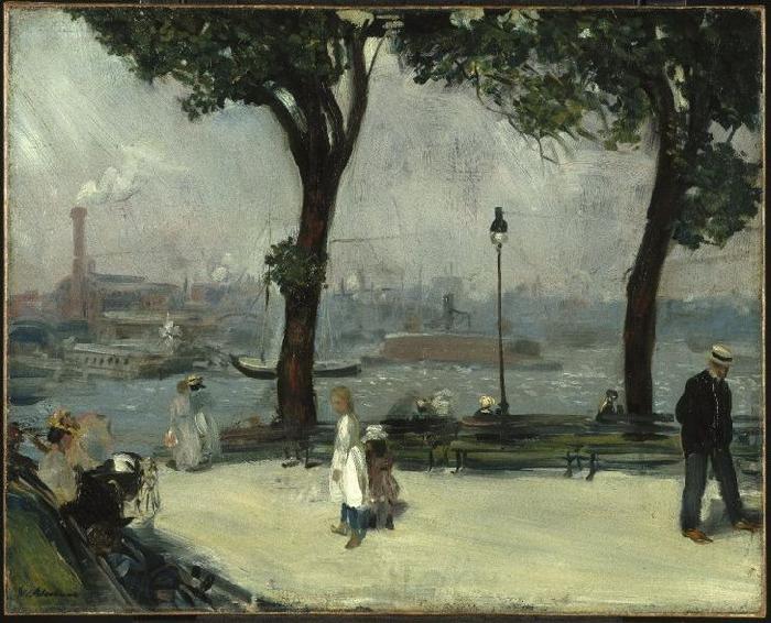 William Glackens East River Park Germany oil painting art
